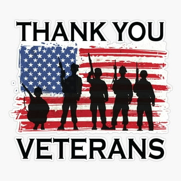Maneki Thank You Veterans For Your Service / Veteran Us Heart Flag / Veterans Day Gift Er, Phone Decal Water Bottle Stickers Car Decals, Funny Birthday Gift
