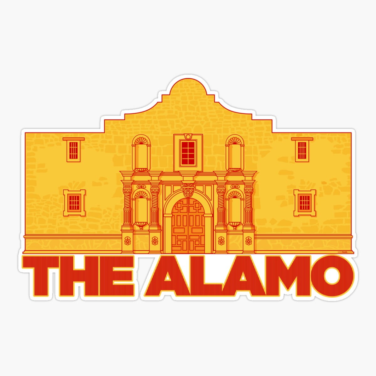 Vintage Remember The Alamo Sticker - Texas History Decal With Bonus Flag