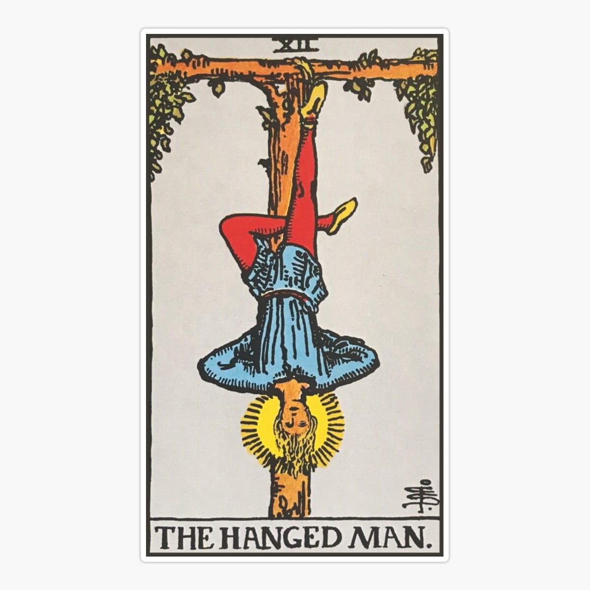 Maneki The Hanged Man - Rider Waite Smith Tarot Er, Phone Decal Water ...