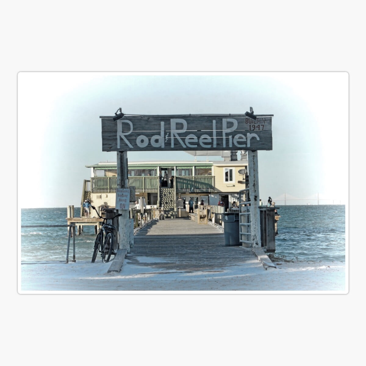 Maneki The Rod And Reel Pier Sticker, Phone Decal Water Bottle Stickers ...