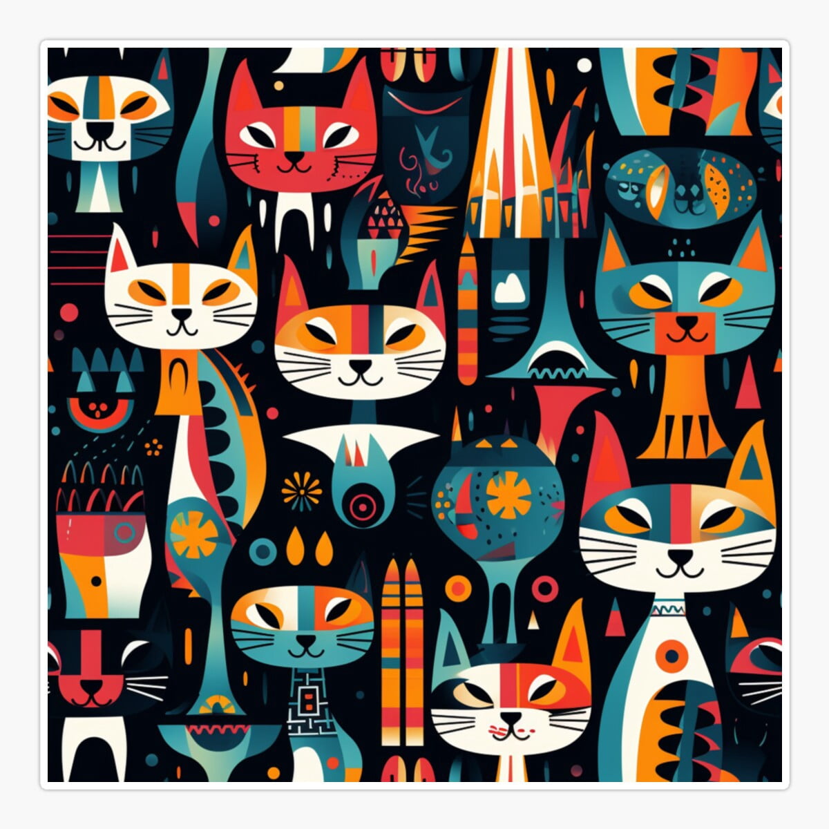 Maneki The Smile Cat Collection #02 Sticker, Phone Decal Water Bottle ...