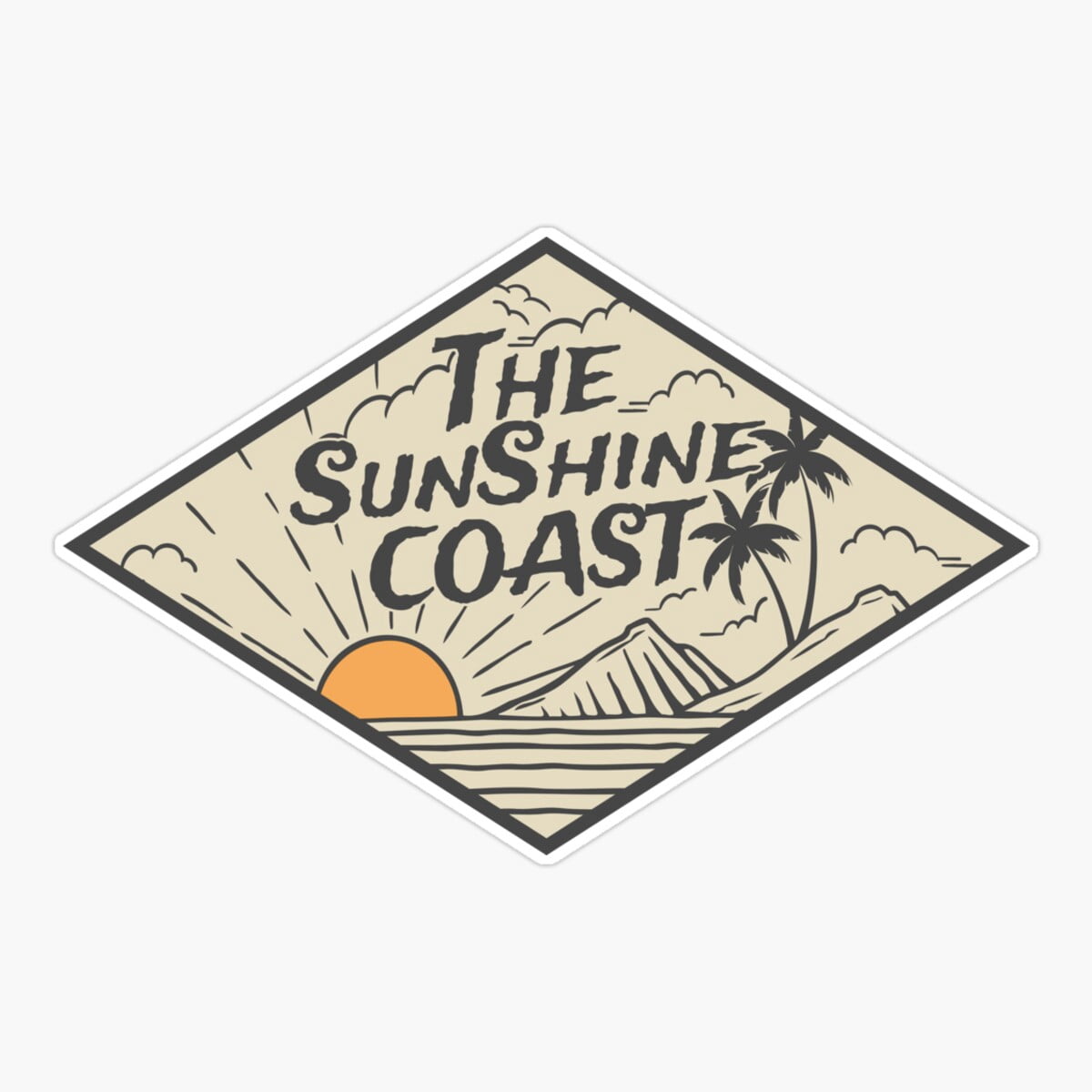 Maneki The Sunshine Coast Sticker, Phone Decal Water Bottle Stickers ...