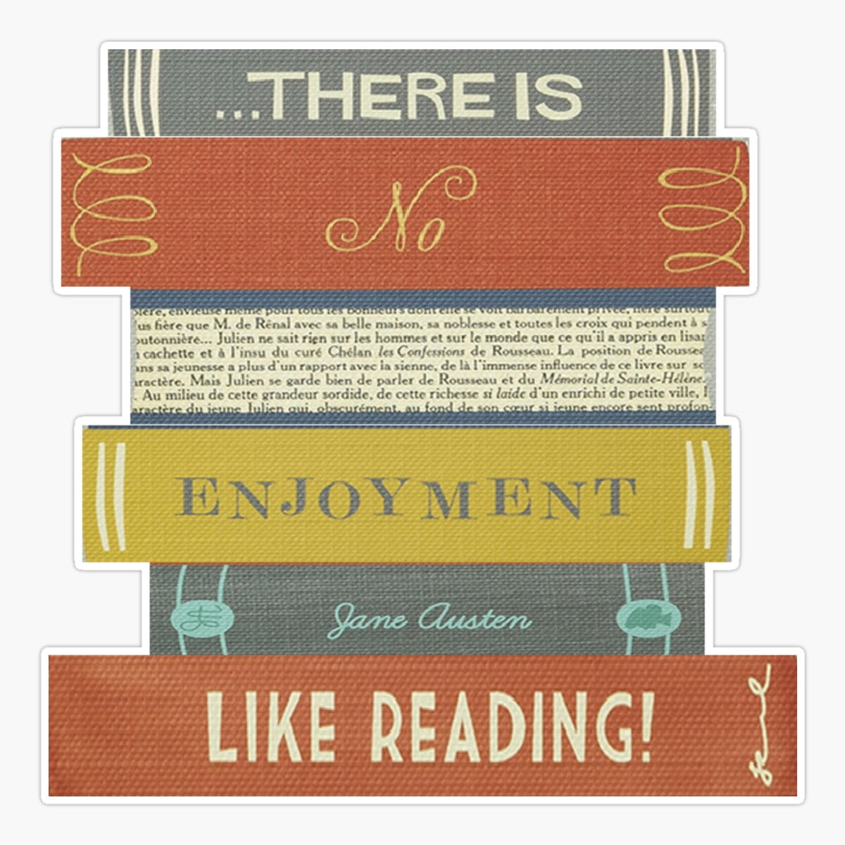 Maneki There Is No Enjoyment Like Reading Sticker, Phone Decal Water ...