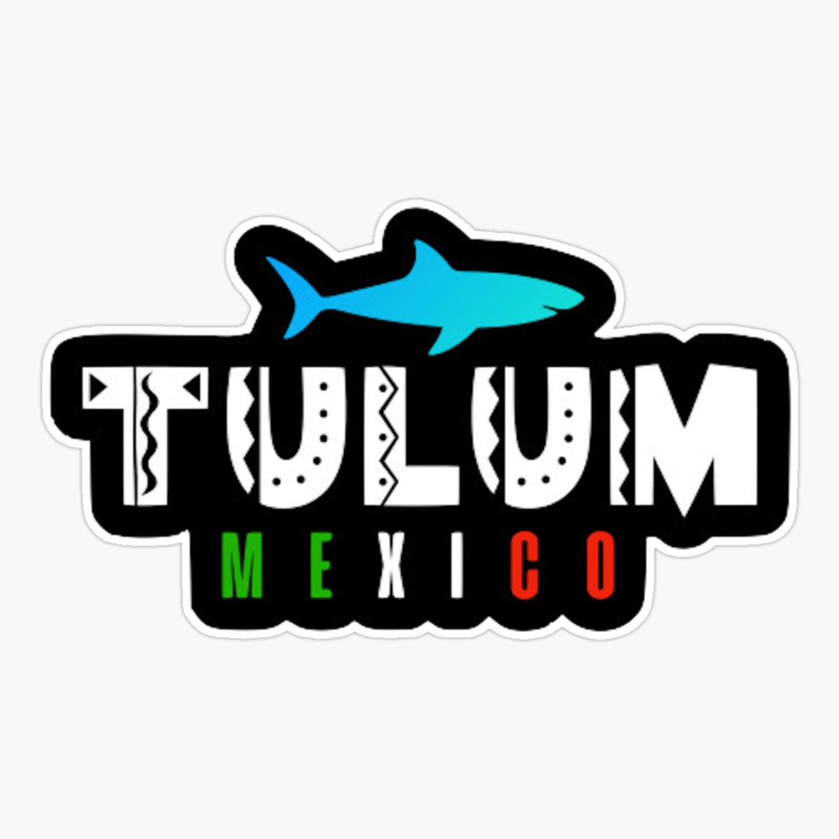 Maneki Tulum Mexico Vacation Souvenir Git Sticker, Phone Decal Water ...