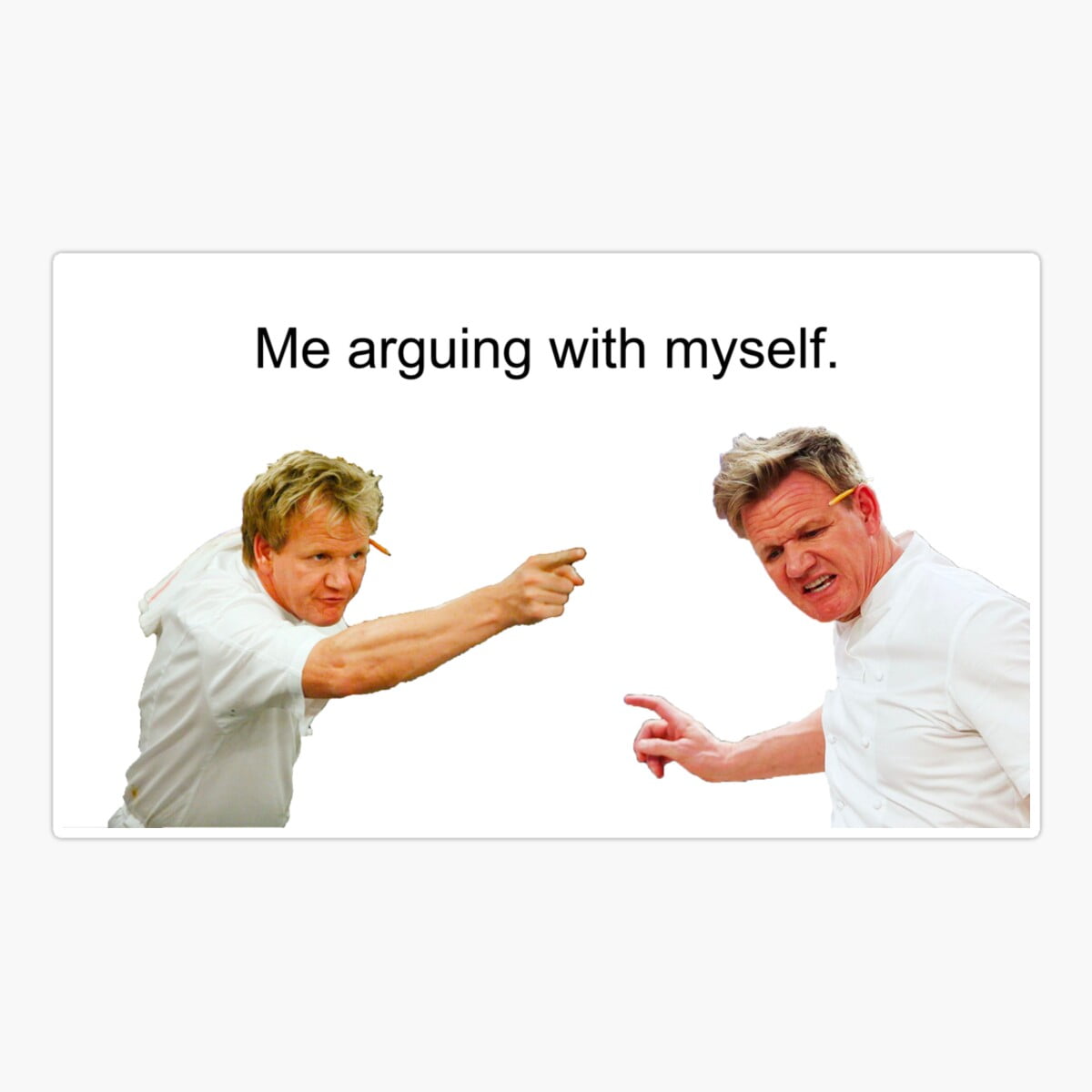 Maneki Unny Relatable Arguing Gordon Ramsay Sticker, Phone Decal Water ...