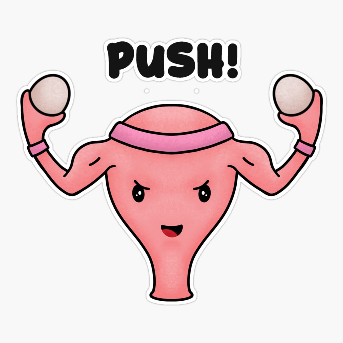 Maneki Uterus Push! Obgyn Midwife Nurse, Its A Girl Er, Phone Decal ...