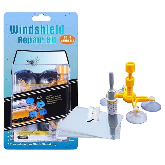 Windshield Repare Kit Manelord, Windshield Repair Kit, with Suction Cup, Blue - Walmart.com