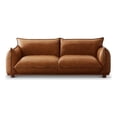 thumbnail image 1 of Maner Mid-Century Modern Luxury Living Room Couch in Cognac Tan Leather, 1 of 6