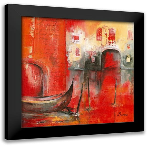 Manero, Annie 12x12 Black Modern Framed Museum Art Print Titled - Venise Mysterieuse I
