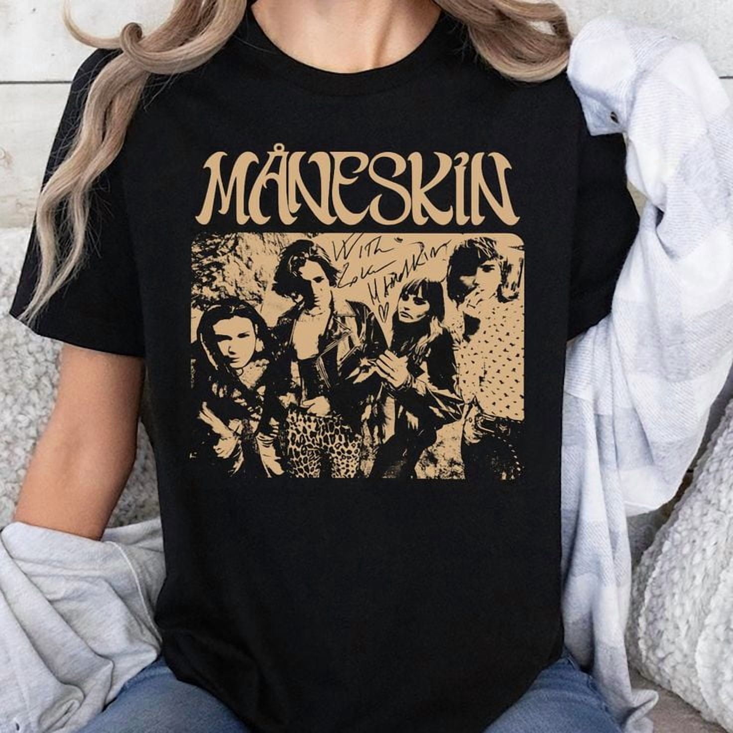 Maneskin T-Shirt,Rush World Tour, Rock Band Tee, Men's And Women's