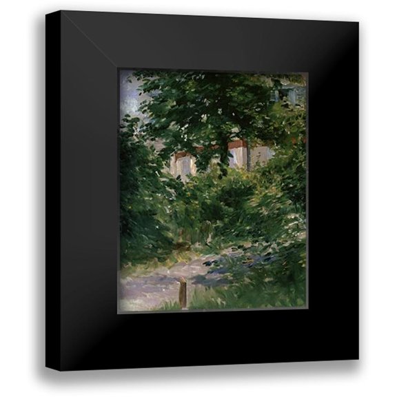 Manet, Edouard 12x14 Black Modern Framed Museum Art Print Titled - Path in the Rueil Garden