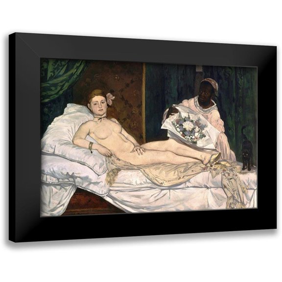 Manet, Edouard 14x11 Black Modern Framed Museum Art Print Titled - Olympia