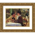 thumbnail image 1 of Manet, Edouard 14x12 Gold Ornate Wood Framed with Double Matting Museum Art Print Titled - Couple at Pere Lathuille, 1 of 4