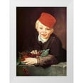 thumbnail image 1 of Manet, Edouard 14x18 White Modern Wood Framed Museum Art Print Titled - Boy with Cherries, 1 of 4