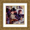 thumbnail image 1 of Manet, Edouard 15x15 Gold Ornate Wood Framed with Double Matting Museum Art Print Titled - In the cafe Cabaret from Reichshoffen, 1 of 4