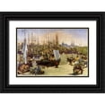 thumbnail image 1 of Manet, Edouard 18x13 Black Ornate Wood Framed with Double Matting Museum Art Print Titled - Port of Bordeaux, 1 of 4