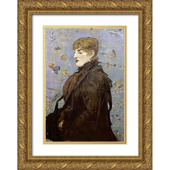 Manet, Edouard 18x24 Gold Ornate Wood Framed with Double Matting Museum Art Print Titled - Merry Laurent
