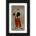 thumbnail image 1 of Manet, Edouard 18x32 Black Ornate Wood Framed with Double Matting Museum Art Print Titled - The Young Flautist, 1 of 4