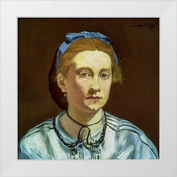 Manet, Edouard 20x20 White Modern Wood Framed Museum Art Print Titled - Victorine Meurent