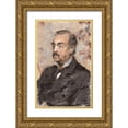 thumbnail image 1 of Manet, Edouard 22x32 Gold Ornate Wood Framed with Double Matting Museum Art Print Titled - Portrait of Julien de la Rochenoire, 1 of 4