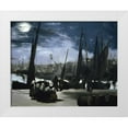 thumbnail image 1 of Manet, Edouard 24x20 White Modern Wood Framed Museum Art Print Titled - Moonlight over the Port Boulogne, 1 of 4