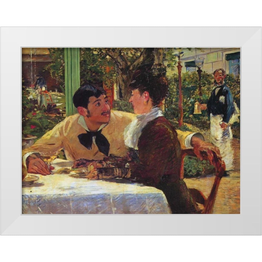 Manet, Edouard 32x25 White Modern Wood Framed Museum Art Print Titled ...