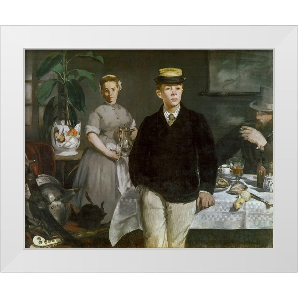 Manet, Edouard 32x26 White Modern Wood Framed Museum Art Print Titled ...