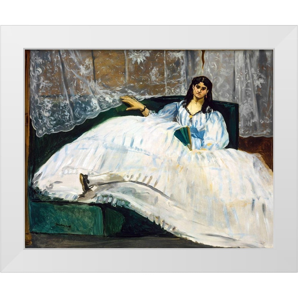 Manet, Edouard 32x26 White Modern Wood Framed Museum Art Print Titled ...