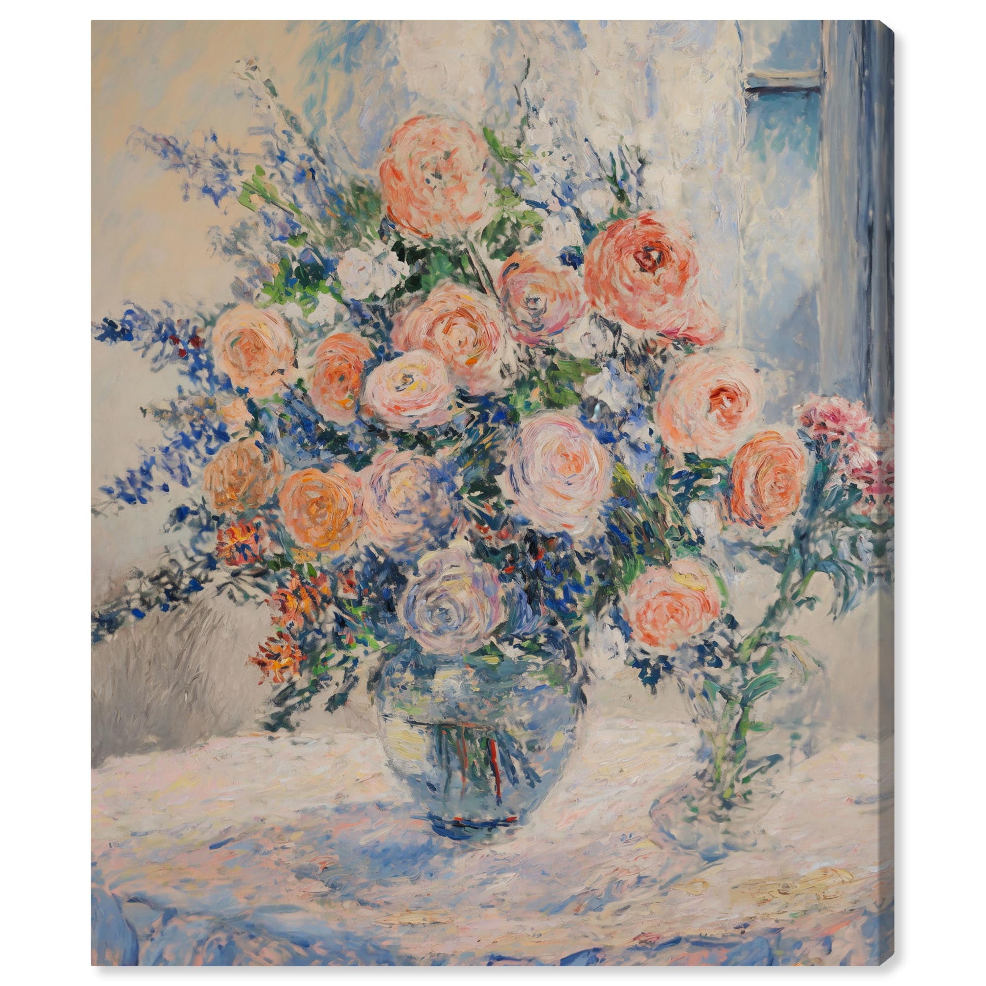 Manet Larisa Romantic Floral Canvas Wall Art, 24" x 20"