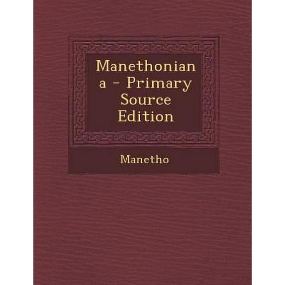 Manethoniana (Paperback)