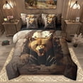 thumbnail image 1 of Homewish 3D Bear Animal Twin Bedding Sets 7-Piece for Adult, Jungle Wildlife Bedding Comforter Set, Rustic Farmhouse Reversible Sheet Sets, Ultra Soft Bedroom Decor, 1 of 7