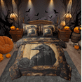 thumbnail image 1 of Manfei 3D Black Crow Bedding Comforter Set 7 Pieces, Retro Romantic Flower Floral Full Bedding Set, Teens Kids Adult Reversible Fitted Sheet Flat Sheet, Luxury Bedroom Decor, 1 of 8