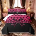 thumbnail image 1 of Manfei 3D Cartoon Bowknot Print Twin Quilt Set,Romantic Heart Pattern Twin Coverlet Set,3 Pieces,1 Bedspread and 1 Pillowcase, 1 of 7