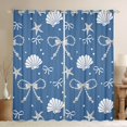 thumbnail image 1 of Manfei 3D Cartoon Shell Print Blackout Curtains,Ribbon Dreamy Bowtie Window Curtains Pack of 2 (38x45 Each), 1 of 6