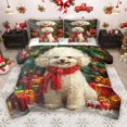 thumbnail image 1 of Manfei 3D Christmas Dog 7-Piece Twin Bedding Sets, Cute Pug Animal Bedding Comforter Set, Winter Xmas Tree Gifts Reversible Sheet Sets, Breathable Home Decor, 1 of 7