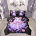 thumbnail image 1 of Manfei 3D Dreamy Ghost Twin Bedding Sets 7-Piece for Kid, Sugar Halloween Style Bedding Comforter Set, Kawaii Pumpkin Bat Reversible Sheet Sets, Luxury Bedroom Decor, 1 of 7