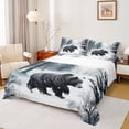 thumbnail image 1 of Manfei 3D Farmhouse Bear Queen Sheet Sets, Woodland Animal Flat Sheet, Teens Boys Girls Kids Queen Fitted Sheet, Ultra Soft Home Decor, 4pcs, 1 of 7