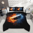 thumbnail image 1 of Manfei 3D Hockey Bedding Comforter Set 2pcs for Teen Boys, Ice and Fire Twin Comforter Sets, Sports Themed Bedding Set, Super Cozy Room Decor, 1 of 8