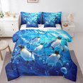 thumbnail image 1 of Manfei 3D Kawaii Penguin Bedding Comforter Set 7-Piece for Kid, Antarctic Sealife King Bedding Sets, Cute Cartoon Animal Bed Sheets, Lightweight Room Decor, 1 of 7