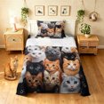 thumbnail image 1 of Manfei 3D Kitten Print Twin Sheets, Kawaii Animal Lover Bedding, Multicolor, 3-Piece, 1 Flat Sheet, 1 Fitted Sheet and 1 Pillowcase, 1 of 6