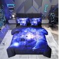 thumbnail image 1 of Manfei 3D Outer Space Bed in a Bag Full size, Psychedelic Planet Bed Set, Starry Sky Reversible Bedding Full Size, Super Cozy Bedroom Decor, 7-Piece, 1 of 7
