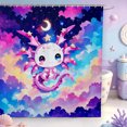 thumbnail image 1 of Manfei 3D Print Amphibian Axolotl Shower Curtain 72Wx72L,Cute Salamander Pattern Bathroom Curtain, 1 of 5