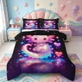 thumbnail image 1 of Manfei 3D Print Axolotl Full Size Comforter Sets,Ocean Animal Bedding Comforter Set,Black Reversible,3pcs,1 Comforter and 2 Pillowcases, 1 of 7