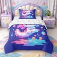 thumbnail image 1 of Manfei 3D Print Axolotl Twin Comforter Sets,Kawaii Ocean Animal Bedding Set,Colorful Stars Reversible,2pcs,1 Comforter and 1 Pillowcase, 1 of 7