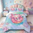 thumbnail image 1 of Manfei 3D-Printed Axolotl Queen Comforter Set,Ocean Animal Comforter Sets Queen,Reversible,3-Piece,1 Comforter and 2 Pillowcases, 1 of 7