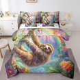 thumbnail image 1 of Feelyou 3D Sloth Twin Bedding Sets 7-Piece, Dreamy Starry Sky Bedding Comforter Set, Animal Wildlife Sheet Sets, Breathable Bedroom Decorative, 1 of 7