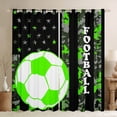 thumbnail image 1 of Manfei 3D Soccer Kids Curtains Pack of 2 (42x84 Each), Cartoon Football Sport Curtains Blackout, Vintage US Flag Bedroom Curtains, Curtains and Drapes Room Decor, 1 of 6
