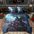 thumbnail image 1 of Manfei 3D Western Dragon 7pcs Bedding Comforter Set, Romantic Rose Flower Queen Bedding Sets, Gothic Skeleton Skull Reversible Queen Sheet Sets, Breathable Home Decor, 1 of 8
