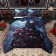thumbnail image 1 of Manfei 2pcs 3D Western Dragon Comforter Set, Twin - Rose & Skeleton Skull, 1 of 9