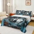 thumbnail image 1 of Manfei 3D Wolf Animal Twin Sheet Sets, Tribal Dream Catcher Twin Fitted Sheet, Bohemian Western Wildlife Flat Sheet, Lightweight Room Decor, 3pcs, 1 of 7